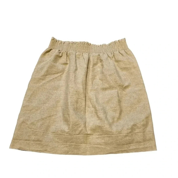 J. Crew Mini Paperbag Skirt - Size‎ 0 - Gold/Metallic - Picture 2 of 3